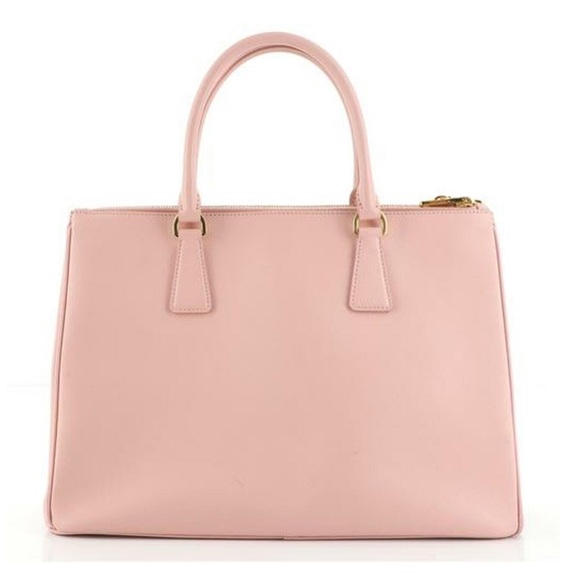 Prada Pink Saffiano Lux  Large Double Zip Tote - Picture 6 of 12
